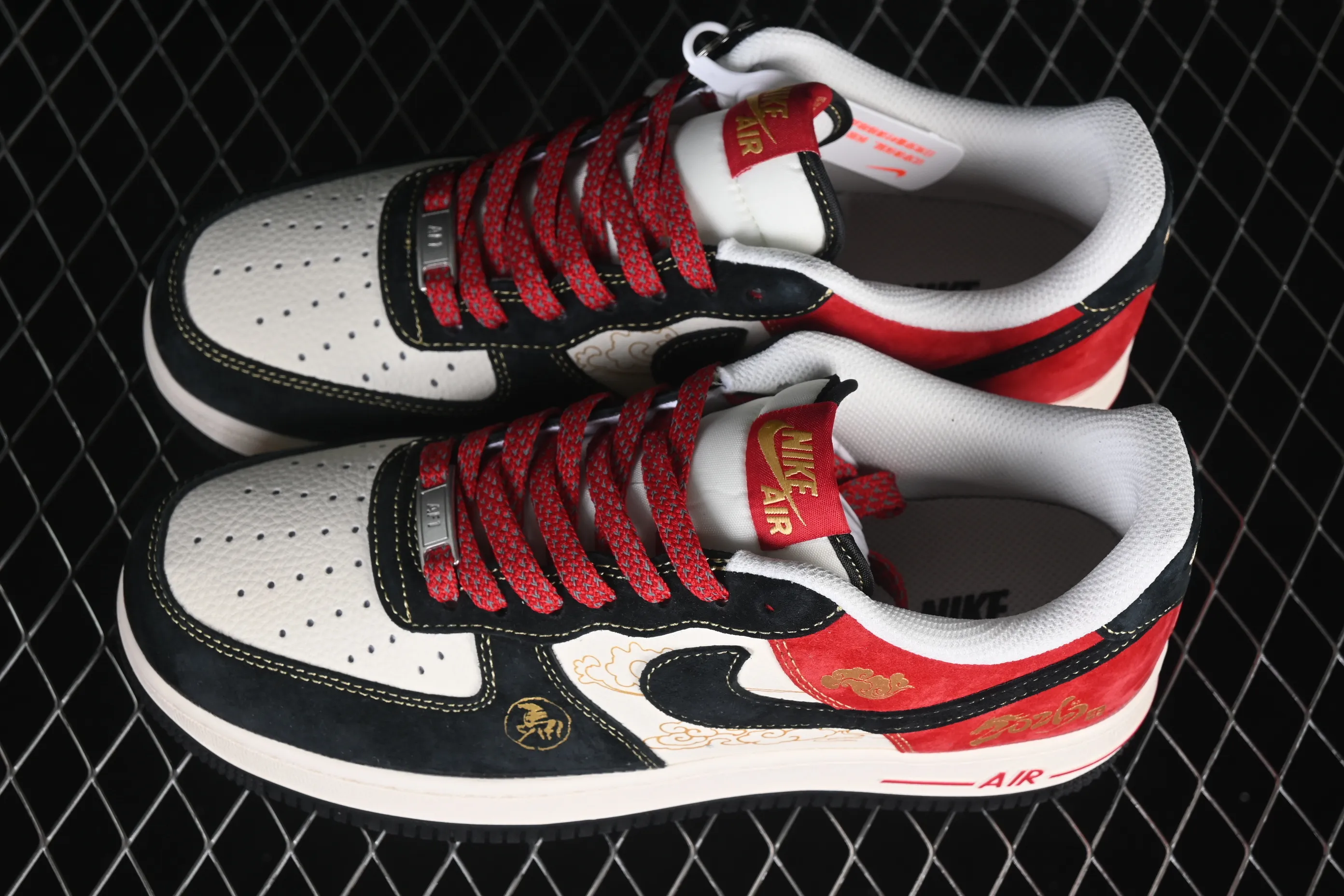 All categories Nk Air Force 1 Air Force series Nk Air Force 1 Low Air Force low-top Nike Air Force 1'07 Low red, black and gold Air Force 1 low-top casual sneakers QW5288-117